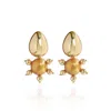 Saule Label Women's Gold / Yellow / Orange Tulia Earrings In Golden Saffron