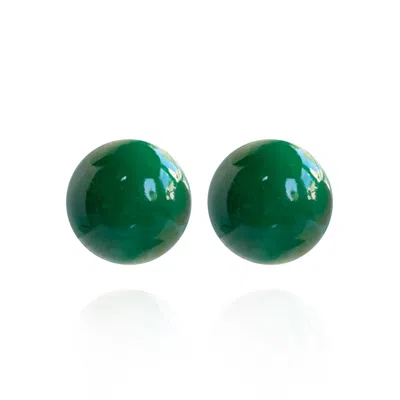 Saule Label Women's Green Gaia Mini Earrings In Forest Gem