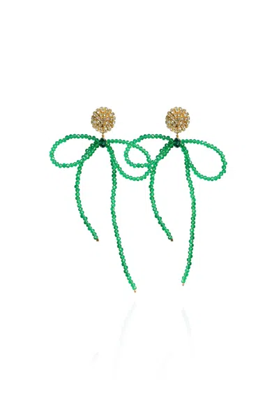 Saule Label Women's Green / Gold Lucia Earrings In Verdant Luster