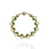 Saule Label Women's Green / Gold Mika Bracelet In Lime Twist