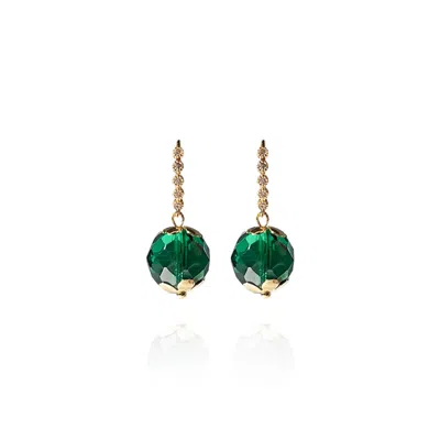 Saule Label Women's Green Leni Earrings In Emerald
