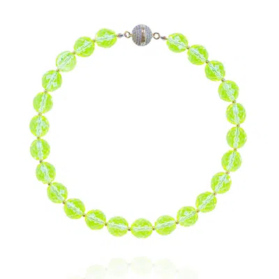 Saule Label Women's Green Leni Grande Necklace In Lime