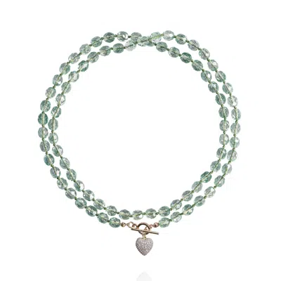 Saule Label Women's Green Leni Loop Necklace In Mint
