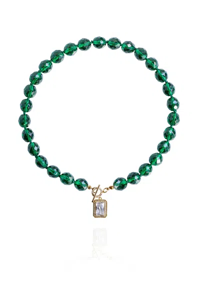 Saule Label Women's Green Leni Necklace In Emerald