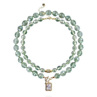 Saule Label Women's Green Leni Set Necklace In Mint