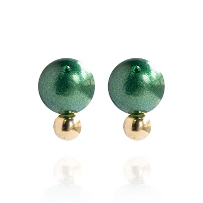Saule Label Women's Green Lumi Earrings In Temple Jade