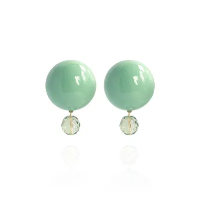Saule Label Women's Green Luna Earrings In Sweet Mint