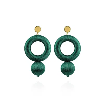 Saule Label Women's Green Saskia Earrings In Spanish Emerald