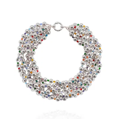 Saule Label Women's Ilka Necklace Stack In Silver Sweetness
