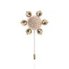 Saule Label Women's Jolie Lapel Pin In Glam Gold