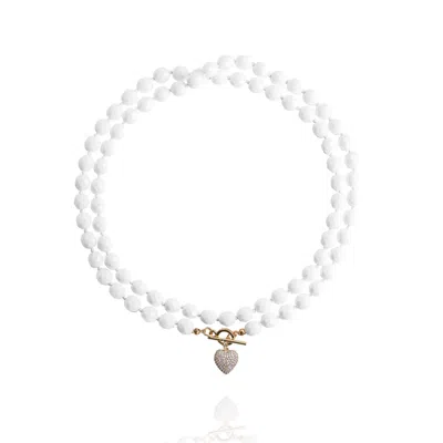 Saule Label Women's Leni Loop Necklace In White