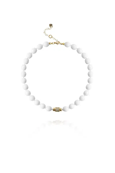 Saule Label Women's Leni Mini Necklace In White