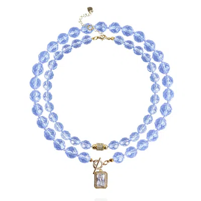 Saule Label Women's Leni Set Necklace In Sky Blue