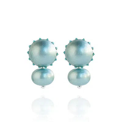 Saule Label Women's Livia Earrings In Aqua Blue