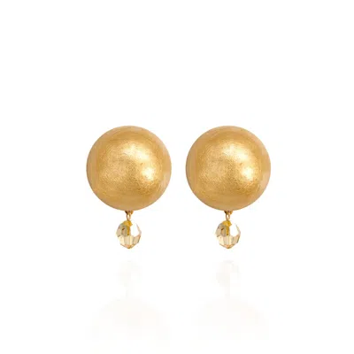 Saule Label Women's Luna Petite Earrings In Galactic Gold