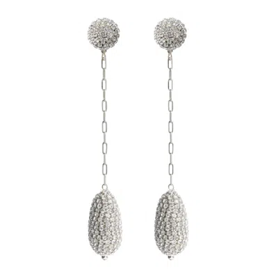 Saule Label Women's Marcelle Earrings In Long Silver Drop