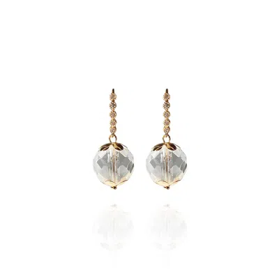 Saule Label Women's Neutrals Leni Earrings In Crystal