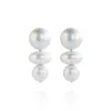 Saule Label Women's Nola Earrings In White Heron
