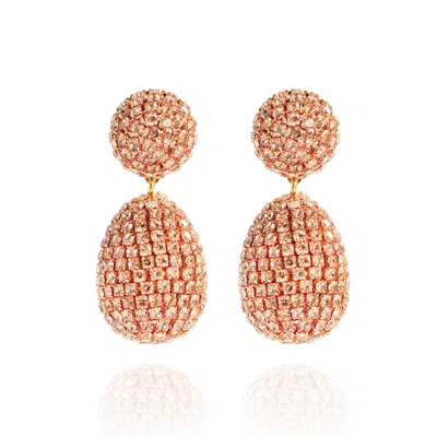 Saule Label Women's Orange Clio Earrings In Peach Sorbet In Gold