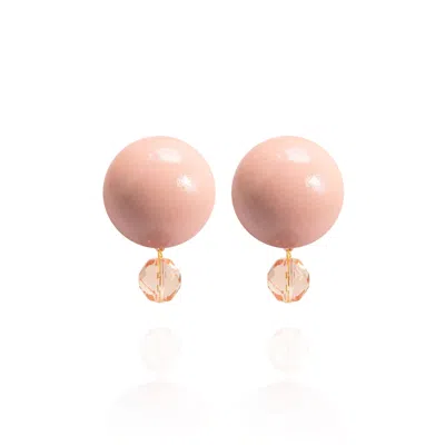 Saule Label Women's Orange Luna Earrings In Classic Blush