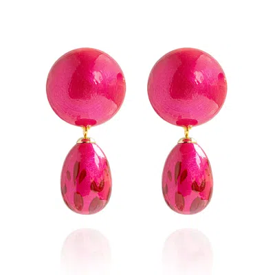 Saule Label Women's Pink Calista Earrings In Rosso Divine