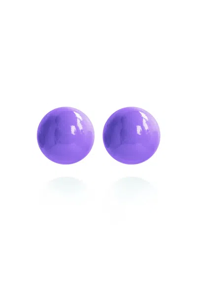 Saule Label Women's Pink / Purple Gaia Jumbo Earrings In Lavender Mist In Blue