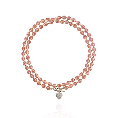 Saule Label Women's Pink / Purple Leni Loop Necklace In Blush In Multi