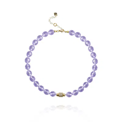 Saule Label Women's Pink / Purple Leni Mini Necklace In Lavender