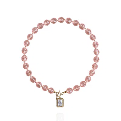 Saule Label Women's Pink / Purple Leni Necklace In Blush In Gold