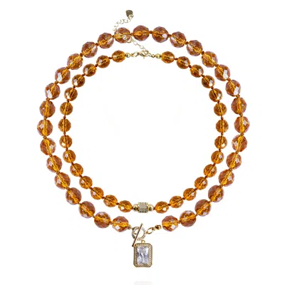 Saule Label Women's Pink / Purple Leni Set Necklace In Blush