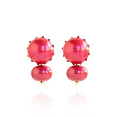 Saule Label Women's Pink / Purple Livia Earrings In Coral Sunset In Multi
