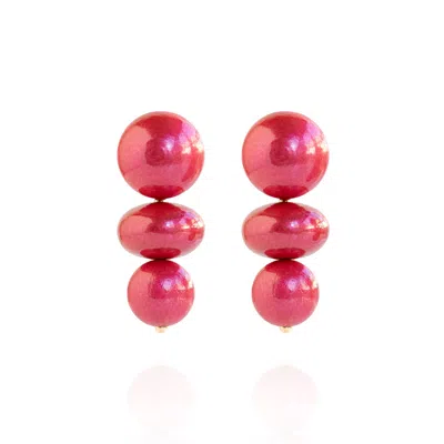 Saule Label Women's Pink / Purple Nola Earrings In Coral Sunset