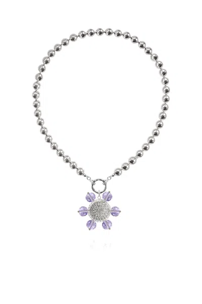 Saule Label Women's Pink / Purple / Silver Jolie Necklace In Lilac Dream
