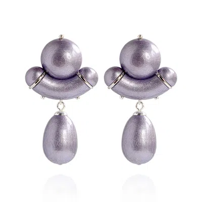 Saule Label Women's Purple Aria Earrings In Violet Ash