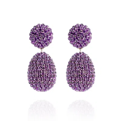 Saule Label Women's Purple Clio Earrings In Mystic Violet