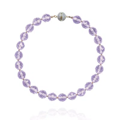 Saule Label Women's Purple Leni Grande Necklace In Lavender