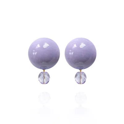 Saule Label Women's Purple Luna Earrings In Pale Periwinkle