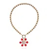 Saule Label Women's Red / Gold Jolie Necklace In Amaranth Red