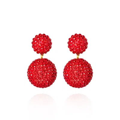 Saule Label Women's Red Sonia Glam Earrings In Crimson Flare