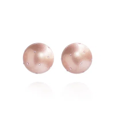 Saule Label Women's Rose Gold Gaia Mini Crystal Earrings In Noble Blush