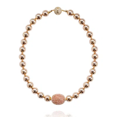Saule Label Women's Rose Gold / Gold Cassia Necklace In Peach Sorbet In Metallic