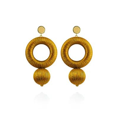 Saule Label Women's Saskia Earrings In Golden Tan