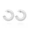 Saule Label Women's Silver Alba Hoops In Frost In Metallic