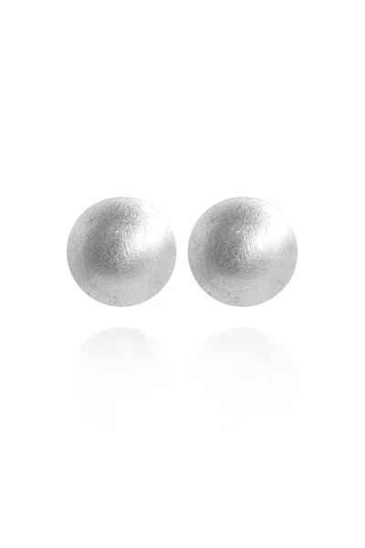 Saule Label Women's Silver Gaia Glam Jumbo Earrings In Moonlite Shimmer In Metallic