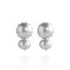 Saule Label Women's Silver Livia Earrings In Cloudy Sky