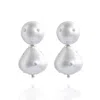 Saule Label Women's Silver Nina Earrings In Jet Frost In Silver