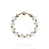 Saule Label Women's White / Gold Mika Bracelet In White Heron