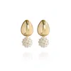Saule Label Women's White / Gold Tulia Jet Earrings In Golden Ivory