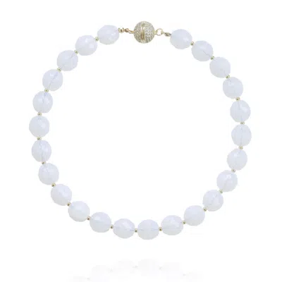 Saule Label Women's White Leni Grande Necklace In Moonstone