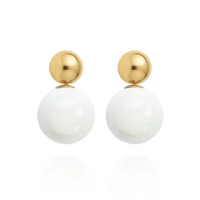 Saule Label Women's White Lilou Earrings In Cream